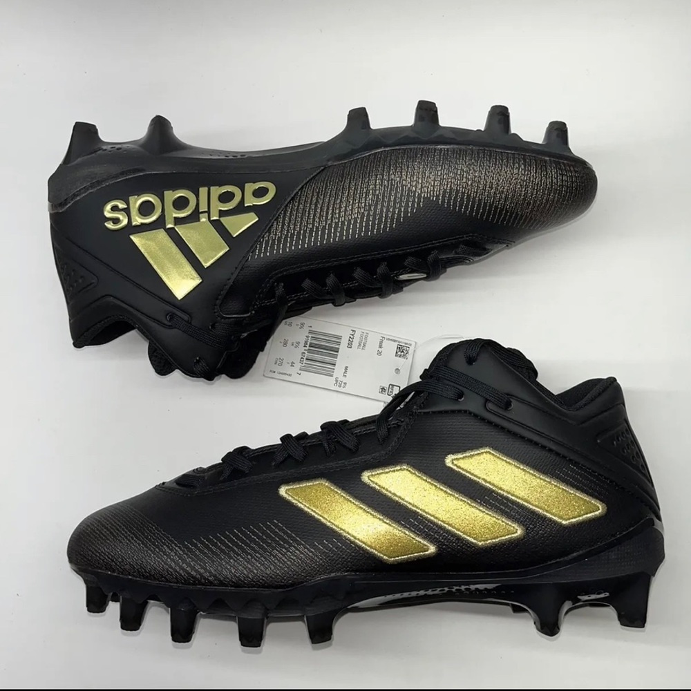 SAMPLE Men’s Size 10 Adidas Freak 20  Football Cleats Black Gold Low FY2203